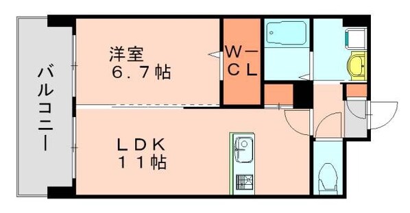 福岡空港駅 徒歩20分 4階の物件間取画像